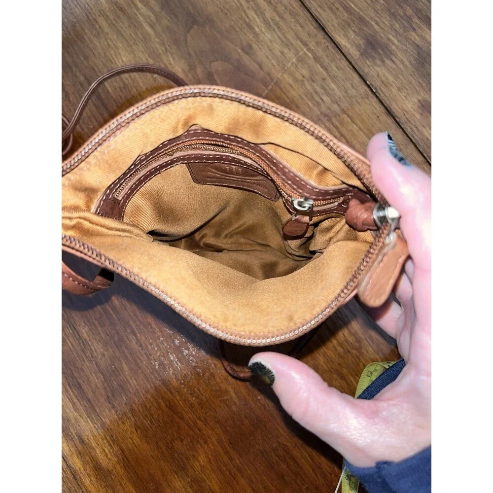BROWN  100% Genuine Leather Crossbody Bag Shoulder Purse